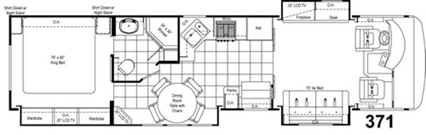 Damon Motor Coach New Gas Class A Motorhome Floorplans