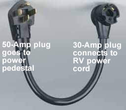 50 to 30 amp RV electrical cord adaptor
